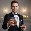Zestaw do Whisky Karafka 750ml 2 Szklanki Grawer Prezent Wieczór Kawalerski - 7