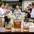 Zestaw do Whisky Karafka 750ml 2 Szklanki Grawer Prezent Wieczór Kawalerski - 2