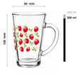 Kubek szklanka z uchem Iwo 300ml Truskawki Watercolor na herbatę sok - 2