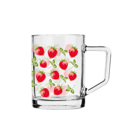 Kubek szklany Nico Truskawki 270 ml – watercolor