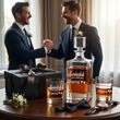 Karafka 850ml 2 Szklanki do Whisky Grawer Prezent dla Świadka Ślub Wesele - 6