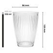 Szklanka 350 ml do Drinków Wina Soku Ryflowana Zmywarka - 2
