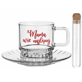 PREZENT NA DZIEŃ MATKI dla Mamy Filiżanka ze spodkiem 240ml +Zaparzacz