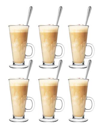 Zestaw caffe latte 6 szt + łyżeczki GRATIS