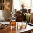 Karafka 850ml + 2 Szklanki Grawer Zestaw Prezent dla Dziadka do Whisky - 5