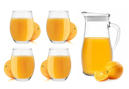 Zestaw Szklanek 4szt + Dzbanek 1500ml