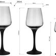 Zestaw Midnight kieliszki do wina czarne 360ml 6 szt + 300ml 6 szt + 75ml 6 szt - 2