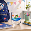 Szklanka dla dzieci 300ml do soku wody Dinozaur Kosmos Szkło planety DINO - 2