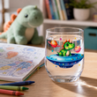 Szklanka dla dzieci 300ml do soku wody Dinozaur Kosmos Szkło planety DINO - 3