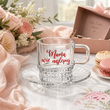 Filiżanka ze spodkiem Prezent dla Mamy Mama wie najlepiej szklana - 2