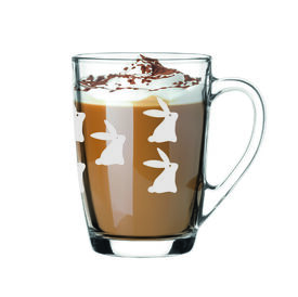 Kubek Szklany Wielkanocny Zające Zajączki do Kawy Herbaty