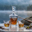 Karafka  ROYAL do WHISKY + 2 Szklanki Grawer Prezent Pudełko dla WĘDKARZA - 2