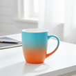Kubek Ceramiczny Bruno 300ml Matowy Turkus Pomarańcz Gradient - 7