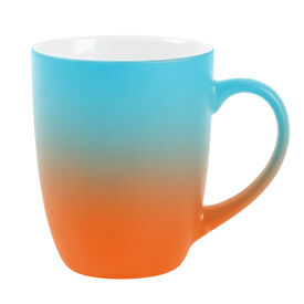 Kubek Ceramiczny Bruno 300ml Matowy Turkus Pomarańcz Gradient