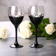 Kieliszki do wina z grawerem laserowym czarna nóżka 2szt 300ml - 3