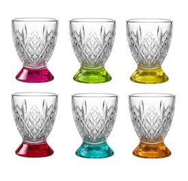 Kieliszki na wódkę alkohol nalewkę szlifowane 35ml Dno mix kolor
