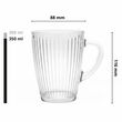 Kubek szklany ryflowany 350ml - 2