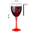 Kieliszki do wina z grawerem laserowym czerwona nóżka 2szt 300ml - 4
