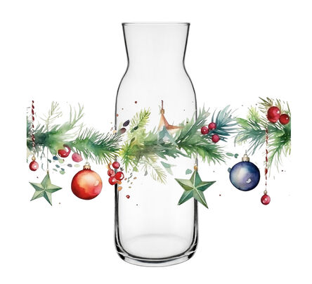 Karafka Szklana 1L 1000ml Ozdoby świateczne