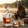 Karafka 850ml + 2 Szklanki Grawer Prezent dla Wędkarza Whisky - 2