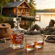 Karafka 850ml + 2 Szklanki Grawer Prezent dla Wędkarza Whisky - 3