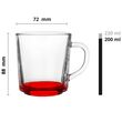 Szklanki Szymek 230ml Kolorowe Dno 6 szt + ŁYŻECZKI GRATIS - 2