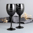 Kieliszki do wina z grawerem laserowym czarne 2szt 300ml - 5