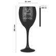 Kieliszki do wina z grawerem laserowym czarne 2szt 300ml - 4