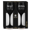 2 Kieliszki do wina CZARNE GRAWER 300ml PREZENT ŚLUB ROCZNICA WALENTYNKI - 8