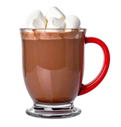 Kubek Kubas 400ml malowane ucho czerwone