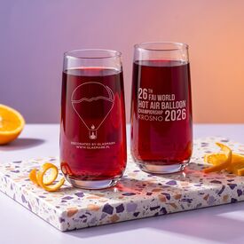 Komplet wysokich szklanek Glasmark 430ml – Balony 2026 (4 szt.)