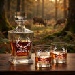 Karafka 850ml + 2 Szklanki do Whisky Grawer Prezent dla Myśliwego łowiectwo - 6