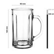 Kufel 500ml z grubego szkła - 2