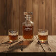 Karafka 750ml 2 Szklanki do Whisky Grawer Prezent dla Wędkarza rybaka - 2