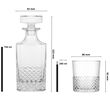 Zestaw Karafka do Whisky 750ml + 2 Szklanki Grawer Prezent Ślubny Pudełko - 4