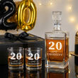 Karafka 850ml 2 Szklanki do Whisky Zestaw Grawer Prezent URODZINY Pudełko - 7