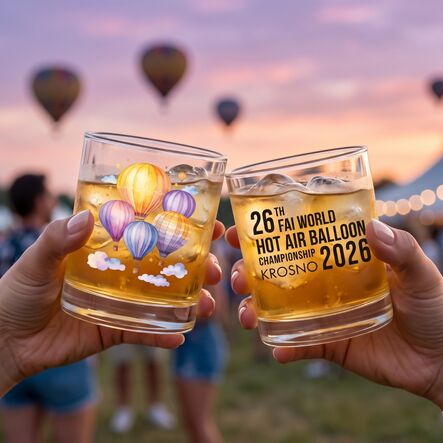 Komplet szklanek Glasmark 230ml – Balony 2026 (4 szt.)