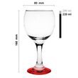 Kieliszek Wino 220ml Malowane Dno mix 6 szt - 2