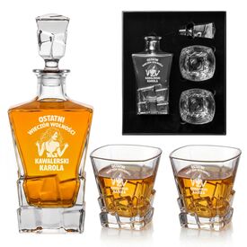 Karafka 850ml +2 Szklanki Grawer Prezent na wieczór kawalerski PANA MŁODEGO