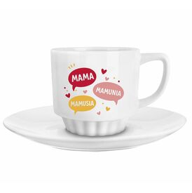 Filiżanka ze spodkiem dla MAMY Prezent na Dzień Matki Zestaw
