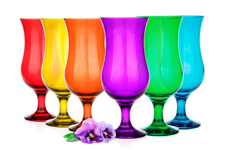 Kieliszek Koktajlowy 420ml Rainbow Mix 6 szt