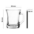 Szklanki z uchem na latte 200ml 6szt + łyżeczki - 2