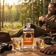 Zestaw Karafka 850ml + 2 Szklanki do Whisky Grawer Prezent Las Myśliwy - 2