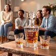 ZESTAW Karafka Whisky ROYAL 850ml + 2 Szklanki Grawer Prezent na URODZINY - 5