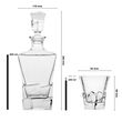 ZESTAW Karafka Whisky ROYAL 850ml + 2 Szklanki Grawer Prezent na URODZINY - 3