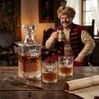 Karafka 750ml 2 Szklanki do Whisky Grawer zabawny śmieszny Prezent Pudełko - 2