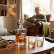 Karafka 850ml + 2 Szklanki Grawer Prezent dla Emeryta na Emeryturę Whisky - 5