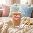 Kubek szklanka do kawy latte PREZENT DZIEŃ MATKI serce 400ml Mama - 7