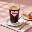 Kubek szklanka do kawy latte PREZENT DZIEŃ MATKI serce 400ml Mama - 4