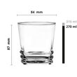 Niska szklanka 270 ml do whisky drinków - 2